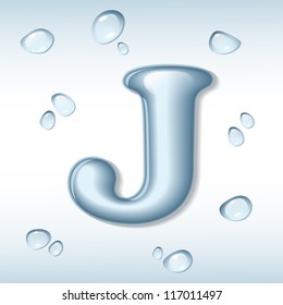 Vector water letter