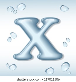Vector water letter