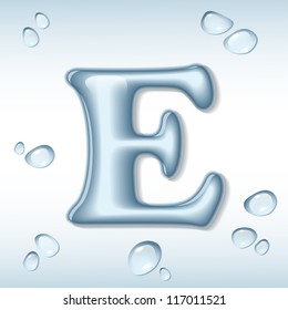 Vector water letter