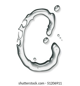 Vector water letter