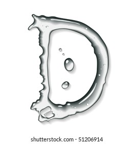 Vector water letter