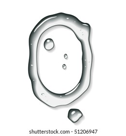 Vector water letter