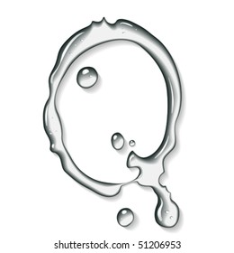 Vector water letter