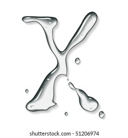 Vector water letter