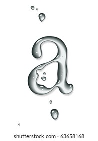 Vector water letter a