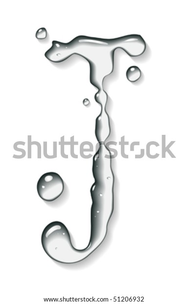 Vector Water Letter Stock Vector (Royalty Free) 51206932 | Shutterstock