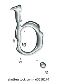 Vector water letter b