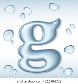 Vector water letter g