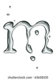 Vector Water Letter M