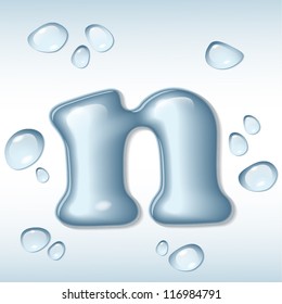 Vector Water Letter N