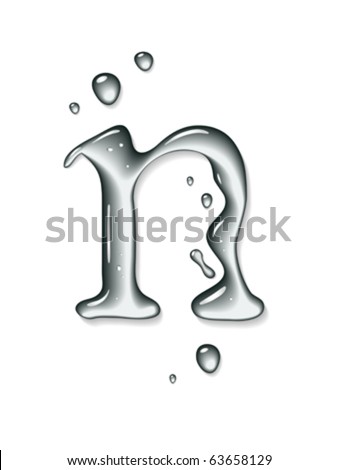 Vector water letter n Stock foto © 