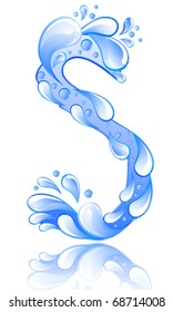 Vector Of Water Letter S