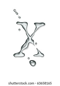 Vector Water Letter X
