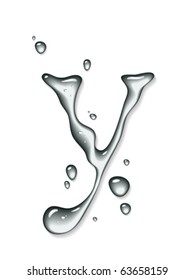 Vector water letter y