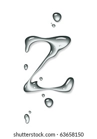 Vector Water Letter Z
