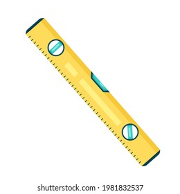 Vector water Level. Measuring Equipment for Construction and Engineering. Isolated on white background in cartoon flat style.