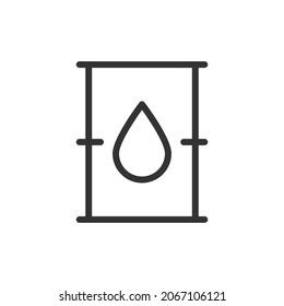 Vector water line icon. Symbol in trendy outline style. Vector illustration isolated on a white background. 