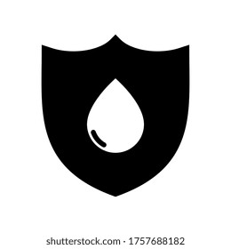 Vector Water or Liquid Protection or Shield Illustration