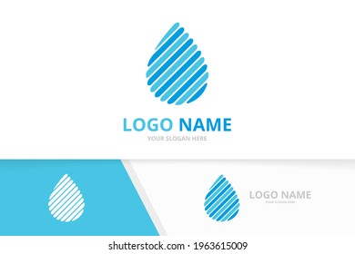 Vector water logo combination. Unique oil logotype design template.