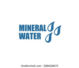 vector water logo for mineral water or clean water companies