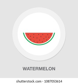 Vector Water Melon, Watermelon Slice Fruit Illustration, Fresh Healthy Food - Organic Natural Food Isolated