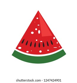 vector water melon, watermelon slice fruit illustration, fresh healthy food - organic natural food isolated