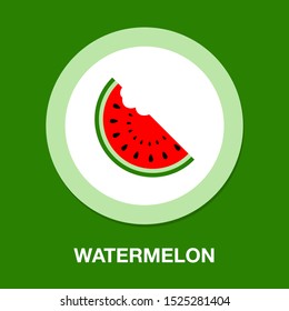 vector water melon, watermelon slice fruit illustration, fresh healthy food - organic natural food isolated