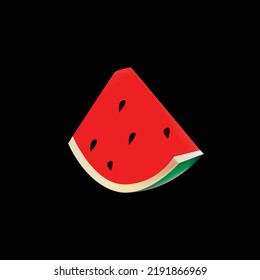 vector water melon, watermelon slice fruit illustration for story book of kids.