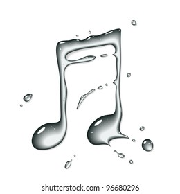 Vector water note symbol - Water font