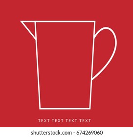 Vector water pitcher icon.