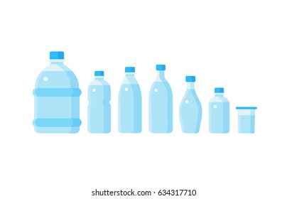 vector water plastic bottles