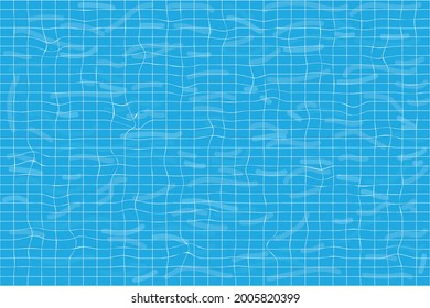 vector water in the pool under water with a blue tiled grid pattern