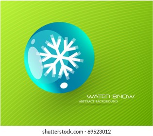 Vector water and snowflake symbol. Spring concept