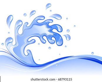 Vector water splash