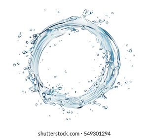vector water splash circle