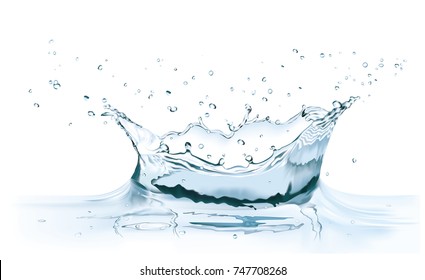 vector water splash crown