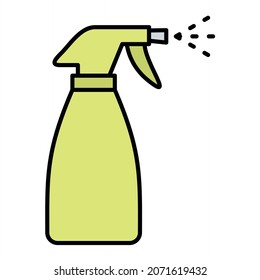 Vector Water Spray Filled Outline Icon Design
