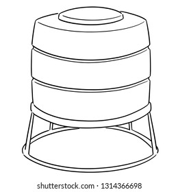 vector of water storage tank