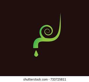Vector water stream origins for logo