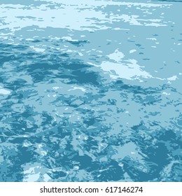 Vector water texture in the sea bay during sea disturbance 