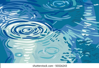 vector water under rain