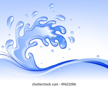 Vector of water wave