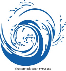 Vector of water wave