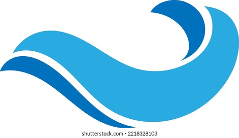 vector Water Wave Logo Swoosh