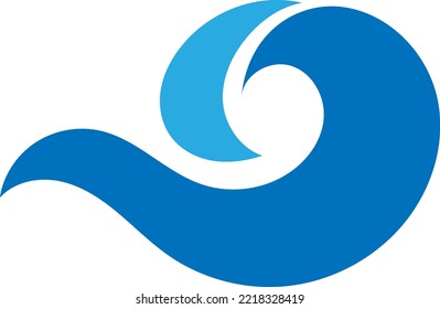 Vector Water Wave Logo Swoosh