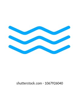 vector Water wave,  river Water illustration - nature element, ocean or sea symbol