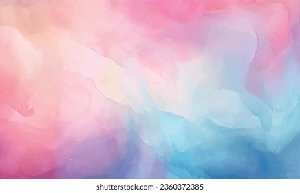 Vector watercolor abstract background paint splashes pastel colors