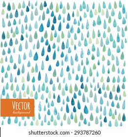 Vector watercolor abstract background. Paint splash watercolor drops. Vector set of brush strokes. Isolated on white background. 