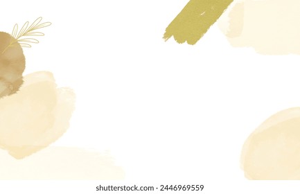 vector watercolor abstract background with painted stains.