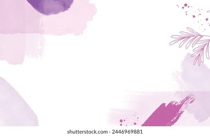 vector watercolor abstract background with painted stains.